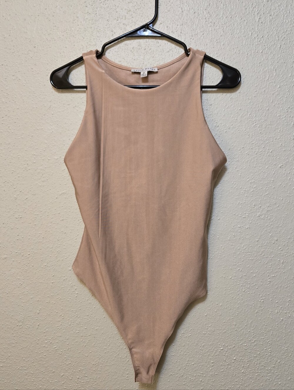 Haute Monde Nude High-Neck Sleeveless Bodysuit